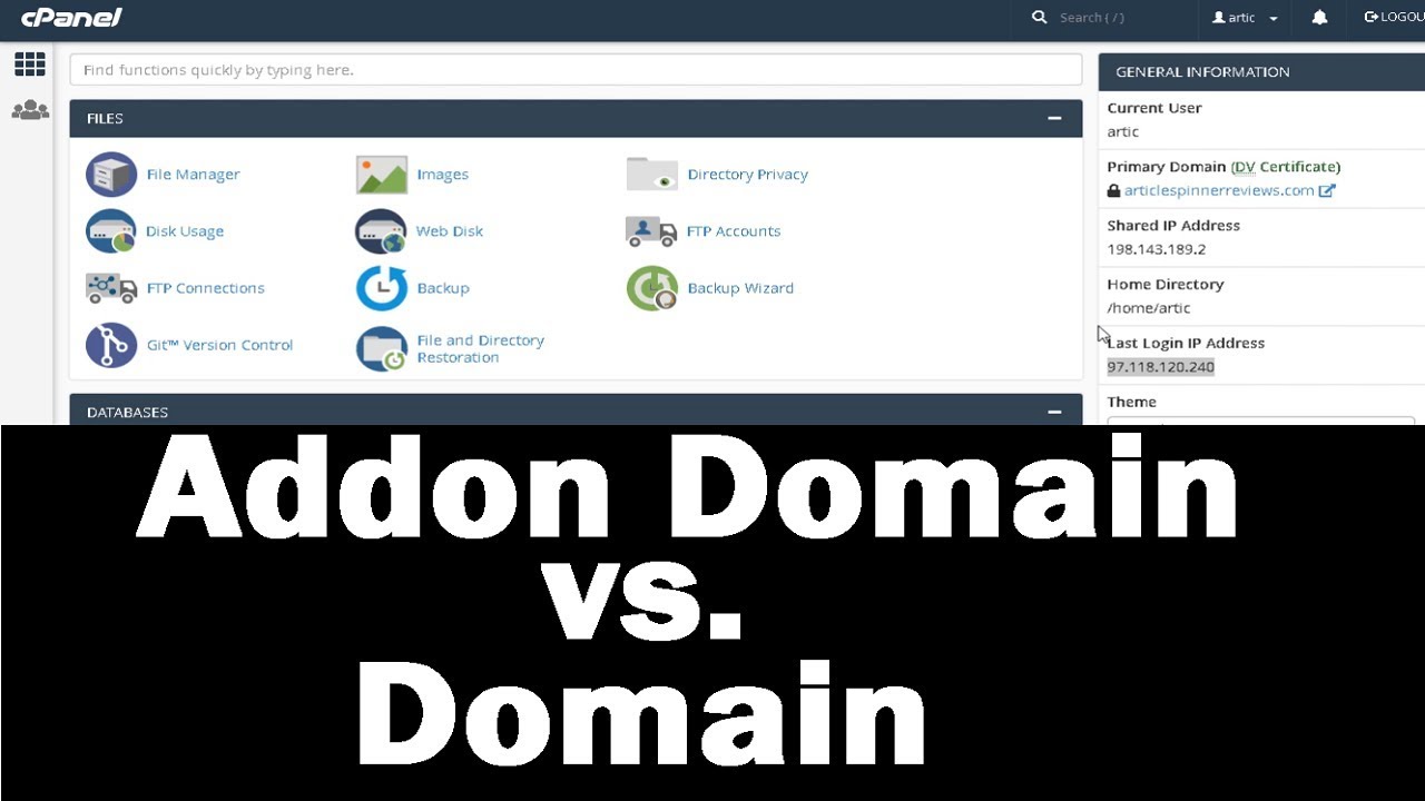 Difference Between Addon Domain and Parked Domain