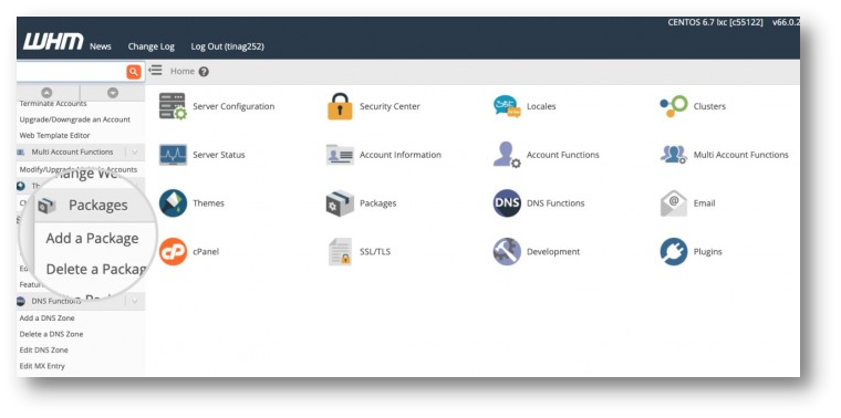 Create WordPress Hosting Package in WHM ©